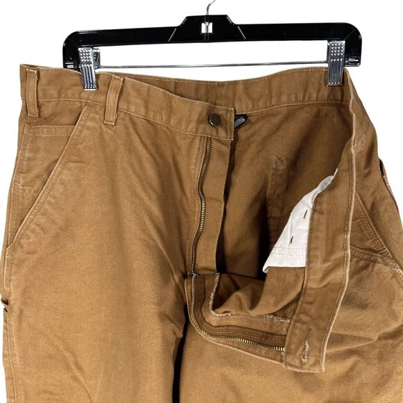 Carhartt Mens 40x32 Duck Durable Canvas Brown Utility Chore Work Pants Carpenter - Picture 10 of 16